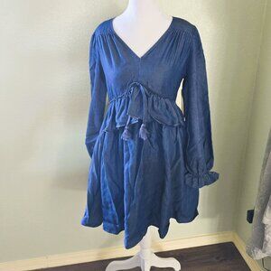 Faye Wash Long Sleeve Fit Flare Dress